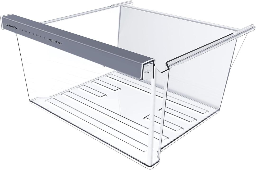 Upgraded W11162443 Refrigerator Crisper Drawer Compatible with Whirlpool Crisper Drawer W11046494 Whirlpool Fridge Drawer Maytag Refrigerator Drawer Parts WRS325SDHZ WRS315SDHZ WRS315SDHM Drawers