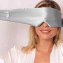 Sleep Mask for Men Women Satin Sleep Mask for Side Sleeper Light Blocking Mask (Moonlight Gray)