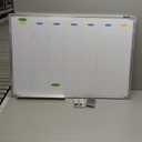 Polegas 24" X 36" Magnetic Dry Erase Board Whiteboard with Lines, Wall Hanging Monthly Calendar to Do List Schedule Board