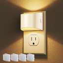 DORESshop LED Night Light[4 Pack], Night Lights Plug into Wall, 3 Level Brightness Adjustable Plug in Night Light, Dusk to Dawn Sensor Nightlights for Adults,Bedroom,Bathroom,Hallway,3000K Warm White