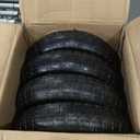 13 Inch Flat Free Wheels Tires 4.00-6 Solid Replacement with Universal 5/8" Axle Bore Hole, 16 Spacers and 8 Pins, for Wheelbarrow, Garden Wagon, Hand Truck, Trolley, Lawn Mower, 4 Pack