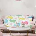 Mindsoft Easter Blanket Spring Bunny Rabbit Eggs Soft Flannel Colorful Decorative Throw Blanket Decor Holiday Square Birthday Gift for Home Couch Sofa Bed Room Decoration, 50x60 Inch