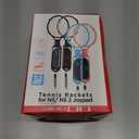 [for Switch 2/1] 4 Pack Tennis Rackets for Nintendo Switch 2 (2025),Game Accessories for Mario Tennis Aces,Handle Grip Holder for Switch 2/Switch Controller Support Other Tennis Game for JoyCon (Blue,Orange,Black,Black)