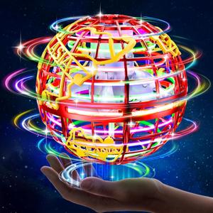 Flying orb Ball 2025 Hover Boomerang Ball 6 Lighting Effects Cool Toys Gift for 678910+ Year Kids Teen Adults Indoor Outdoor Flying Ball Toy
 (Red)