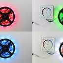 AMKI LED Wall Switch Dimmer,LED Controller,Wall- Mounted Plastic Cover Touch Panel Switch for DC12V-24V 3528 2835 5050 Single Color LED Strip Lighting(RGBW-Red,Green,Blue,White)