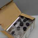 2oz Small Clear Glass Bottles with Lids, 2 Stainless Steel Funnel, 12 Labels,1 Brush - 60ml Reusable Boston Bottle for Juice, Ginger Shot, Wellness, Oils, Whiskey, Liquids - Leakproof Travel Bottle