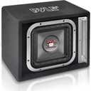Pyle 10'' Single Series Vented Subwoofer Enclosure - High Powered Woofers with a Non-Pressed Paper Cone, Rear Vented Design with Santoprene Surround - PLSQ10BS,Black