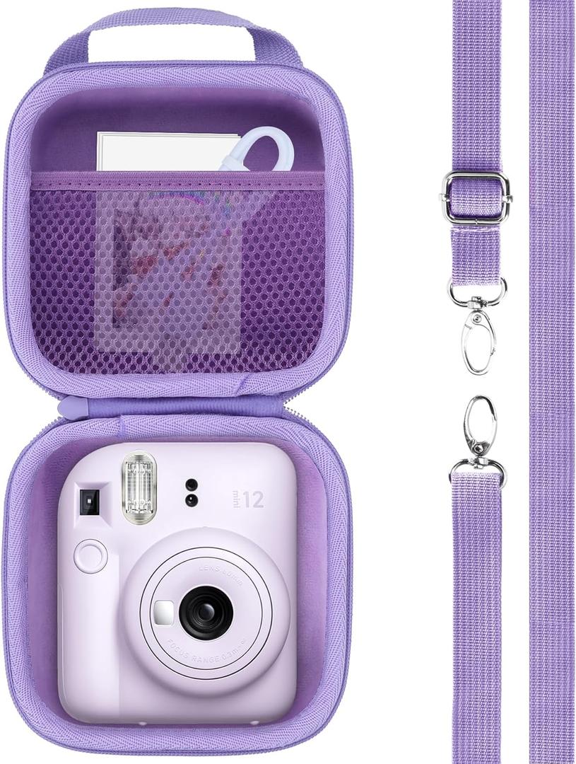 Hard Case Replacement for Fujifilm Instax Mini 12/11 Instant Camera (Lilac Purple Case)