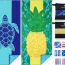 2 Pack Microfiber Lightweight Beach Towel 71"x32" Oversized Extra Large Thin Sand Free Towels Travel Swim Pool Yoga Gym Camping for Adults Women Men Beach Essentials Accessories Vacation Gift