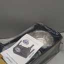 URPOWER 3-in-1 Elevated Dog Bowls - Mess Proof Double Deck 4 Height Adjustable Raised Stand with 2 Stainless Steel Food Bowls & Licking Plate for Small, Medium Dogs (Jet Black)