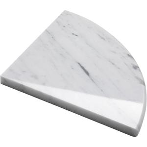 Marble Corner Shower Shelf, 9 Inch Carrara White Marble Corner Shelf for Bathroom Shower Decor, Wall Mounted, Polished, 1 Pcs