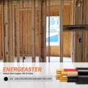 Solid Indoor 6/3 Type NM-B Pure Copper Cable 125FT, Black, 6 AWG 3 Conductors with Ground Wire