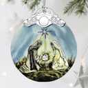 Stained Glass Nativity Ornament, Religious Christmas Ornaments, Christmas Decorations for Tree, Holiday Ornament, Christian Gifts, Religious Gifts, Gift Ideas & Xmas Gift, Pack Of 5