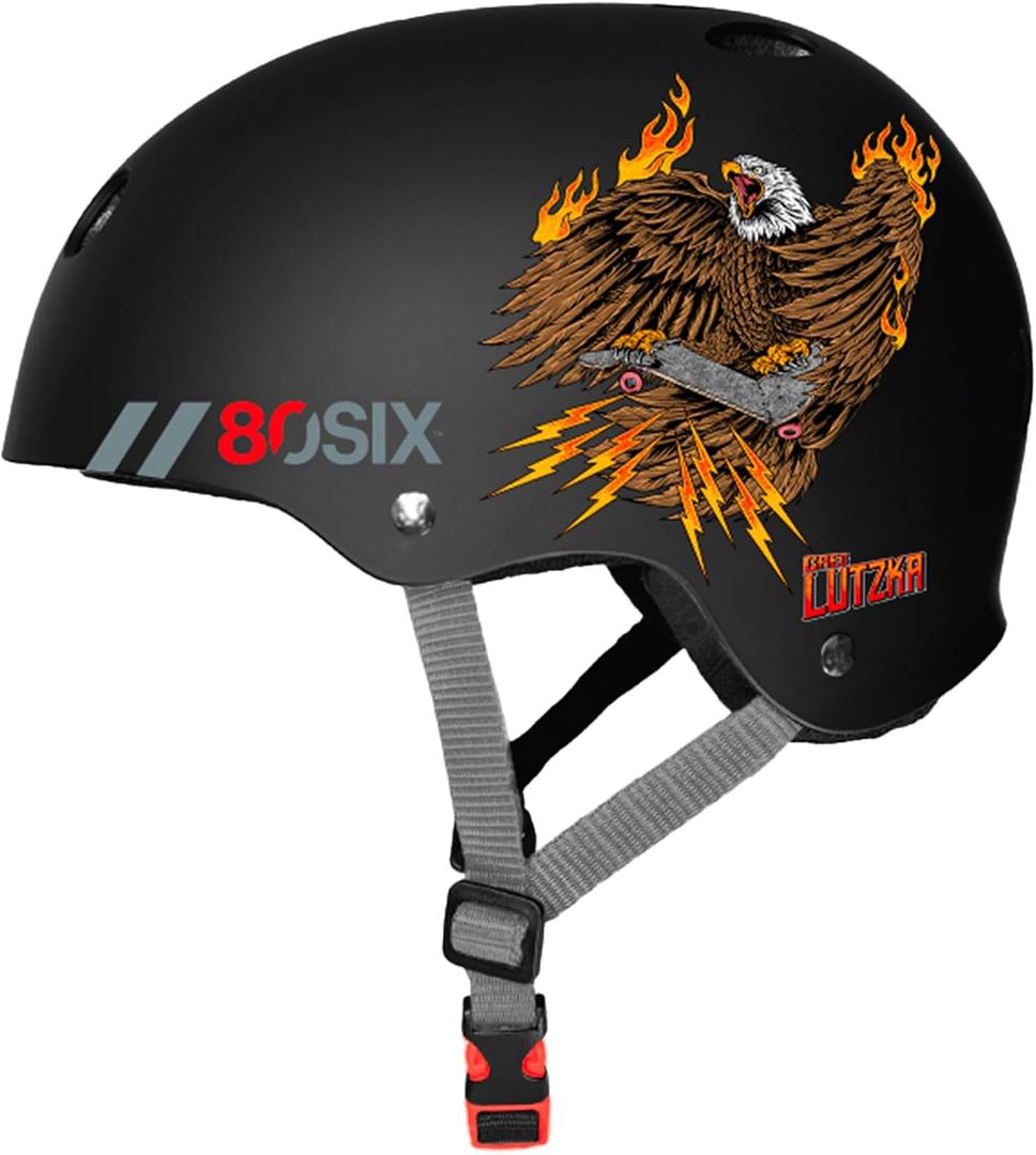 80SIX Triple Certified Multisport Helmet - Ideal for Bike, Scooter, Skateboard, Roller Skate and Inline Skate, 8+ Youth, 19.5"-20.5"
