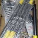 Garden Rake - Large Leaves Rakes for Gardening - 25 Metal Tines 18" Wide - 78" Long Handle Leaf Rakes for Lawns Heavy Duty for Yard Lawn Shrub Garden Beds (matte black)