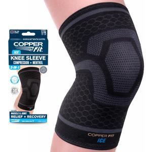 Copper Fit ICE Knee Compression Sleeve Infused with Menthol S/M