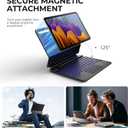 Dexnor Keyboard Case for Samsung Galaxy Tab S10 Lite/S10 FE/S9 FE 5G 10.9"/S9 11" Case with Keyboard Magnetic Floating Cantilever Stand Multi-Touch Trackpad Wireless Backlit with S Pen Holder, Black