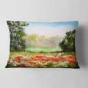 Designart Poppy Field with Sky 12 in. x 20 in