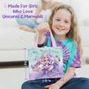 Charm Bracelet Making Kit & Unicorn/Mermaid Girl Toy- ideal Crafts for Ages 8-12 Girls who Inspire Imagination and Create Magic with Art Set and Jewelry Making Kit