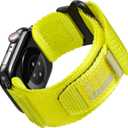 Nereides Compatible with Apple Watch Series 11 Band Series 10/9/8/7/6/5/4/SE/SE2/Ultra 3/2/1, Nylon Sports Strap with Woven Design for 49mm/46mm/45mm/44mm (XL,Tennis yellow)