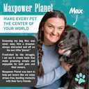 Maxpower Planet Original Pet Grooming Rake - Double-Sided Deshedding Dematting Tool, Undercoat Rake for Dogs & Cats, Extra-Wide Dog Grooming Brush & Deshedder Comb for Long Hair, Reduces Shedding 95% (Large, Blue)