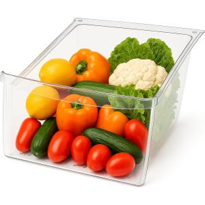 Smart Choice 240343803 Refrigerator Crisper Drawer Bin – Clear, Impact Resistant Replacement Compatible with Frigidaire 240343801 240343805 240343806 240343808, Fits Select Frigidaire & Kenmore Models