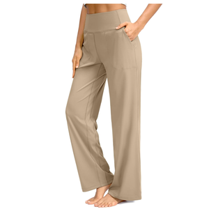 Soothfeel Wide Leg Pants for Women Petite/Regular/Tall High Waist Stretch Yoga Work Dress Lounge Sweatpants with Pockets 28L