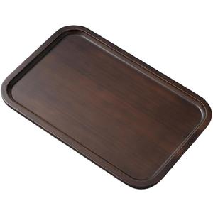 Bamboo Serving Tray, 14''x 9.4'' Walnut Food Trays, Bathroom Vanity Tray, Portable Bed Decorative Tray, Serving Platter for Coffee, Tea, Home Decor