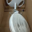 Lasko Oscillating Adjustable Pedestal Stand Fan with Timer and Remote for Indoor, Bedroom, Living Room, Home Office & College Dorm Use, 16 Inch, White, 1646, 47 In. Tall