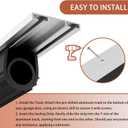 Gaahing Heavy Duty Garage Door Bottom Seal Strip with Pre-drilled Aluminum Track Retainer Base Kit, Universal Weather Stripping Combination, Impact Buffer Sealing Weatherstrip (9.8FT, Black)