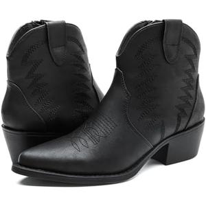 GLOBALWIN Women's Western Boots Ankle Cowboy Boots For Women Size 6