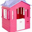 Little Tikes Cape Cottage Pretend Princess Playhousefor Kids, Indoor Outdoor, with Working Doors and Windows, for Toddlers Ages 2+ Years,Pink,Large