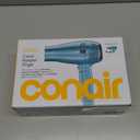 Conair CordKeeper Dryer with Folding Handle and Retractable Cord, 1875W Travel Hair Dryer, Ionic Technology, Teal