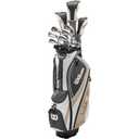 Wilson Women's Complete Golf Club Cart Bag Package Sets - Ultra, Ultra Plus, Luxe, Regular Cart, Hand Orientation: Right, Regular Cart, Premium, Graphite