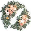 Artificial Wedding Arch Flowers Kit(Pack of 2) for Wedding Arch, Bridal Shower, Ceremony and Reception Backdrop Decoration (Coral Pink)