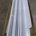 DIYHD 72X96in Interior Double White Accordion Door for Big Opennings,Bi Folding Closet Door, Includes Mounting Hardware, Handle, Latch, Doors Close Middle