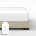 Threadmill Cotton Fitted Sheet King Size - 300 Thread Count 1 Piece Hotel White 16 Inch Elasticized Deep Pocket Sateen Sheets for King Size Bed - Snug Fit Soft & Durable Hotel Quality Bottom Sheet