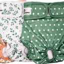 Pet Parents Washable Dog Diapers (3pack) + Extendrs of Durable Doggie Diapers, Premium Dog Diapers Female (Medium, Daisy) (Medium (14-20"))