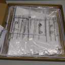 White Lamp Shades Set of 2, 8''x8''Top, 13''x13''Bottom 10'' Height, Square Lampshades Replacement Lamp Shades Natural Linen Hand Crafted for Table Lamps Floor Lamps Pendent Light, Assembly Required