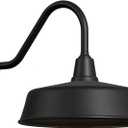 JOESA Extra Large 24" Barn Gooseneck Light, Dusk to Dawn Exterior Light Fixture, Ideal for Installation on Porch, Garage Doorway, Classic Outdoor Barn Light.