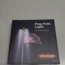 Solar Flag Pole Light for American Flag, 132 LED Solar Flagpole Light with 2600mAh Battery for 15-25 FT Flagpoles, Dusk to Dawn Auto On/Off, 3 Brightness Modes, IP65 Waterproof Outdoor Flag Light
