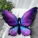 Butterfly Decorations Pillow Decorative Throw-Pillow Stuffed Animal Plush Gifts for Women Decor for Room Home Garden 24.4" x 16.5" (Purple)