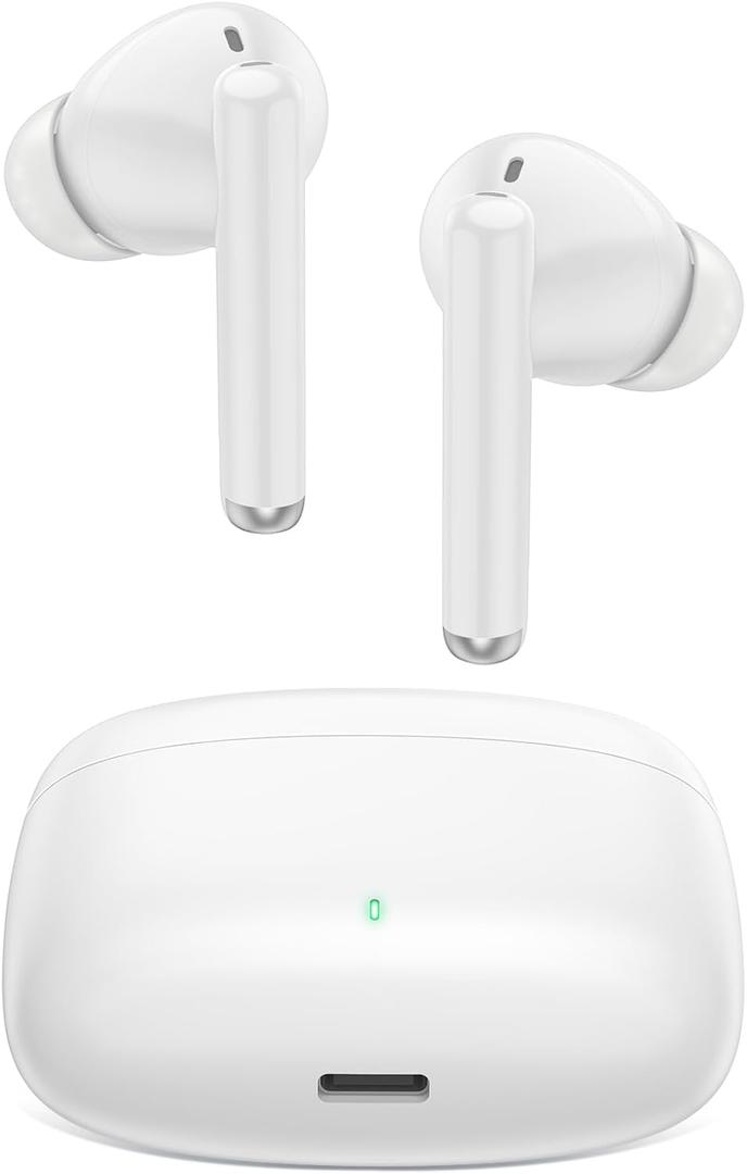 Bluetooth 5.3 Headphones for Samsung S25 S24 S23 Ultra S22 S21 A35 A15 A14 iPhone 16 Pro 15 True Wireless Earbuds Bluetooth Ear Buds Noise Canceling in Ear Earphones,Sweat Resistant,HD Mic,Deep Bass