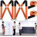 Lifting Straps with Thickened Sponge Pads, Adjustable 2-Person Shoulder Lifting and Moving System Safely Easily for Furniture, Appliances, Mattresses, Heavy Objects up to 800lbs