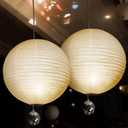 Retisee 8 Pieces 30 Inch White Jumbo Paper Lanterns Large Hanging Chinese Japanese Paper Lanterns Decoration for Home Wedding Party Ceiling Decoration