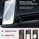 [4 in 1] Magnetic for Samsung Galaxy S25 Case, 2 Pics Privacy Screen Protectors and 1 Pic Camera Protector, Fit for MagSafe, Military Grade Shockproof Translucent Matte Galaxy S25 Cover 6.2, Black