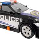 Mighty Fleet Power Movers 15 Interactive Police Car Toy Motion Drive Motorized Action, Flashing Lights & Siren, Working Spotlight, Batteries Included, Kids Ages 3 +