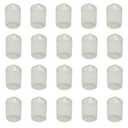 20Pcs Rubber End Caps ID 15mm (5/8 inch) Clear Flexible Protective Caps Soft Elastic Dustproof Cover for Rod Tube Screw Bolt