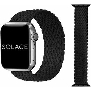 Solace Bands Imperium V2 Loop - Compatible with Apple Watch Bands Stretchable Sport Loop Band for Women and Men, iWatch Bands for 42/44/45MM Ultra, SE and Series 8 7 6 5 4 3 2 1 (42/44/45MM - M, Black)