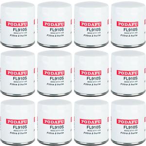 PODAFU FL910S Oil Filter Compatible with Ford C-Max Edge Escape Explorer Focus Replaces FL-910S BE8Z-6731-AB FL-910-S BE8Z6731AB(12PCS)
